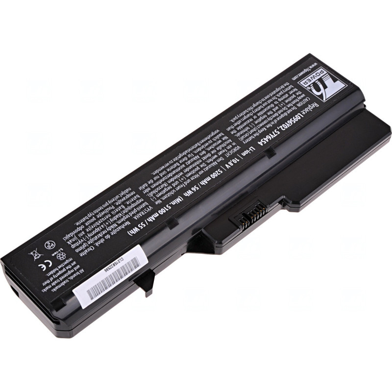 Batéria T6 Power Lenovo IdeaPad G460, G465, G470, G475, G560, G565, G570, G575, 5200mAh, 58Wh, 6cell