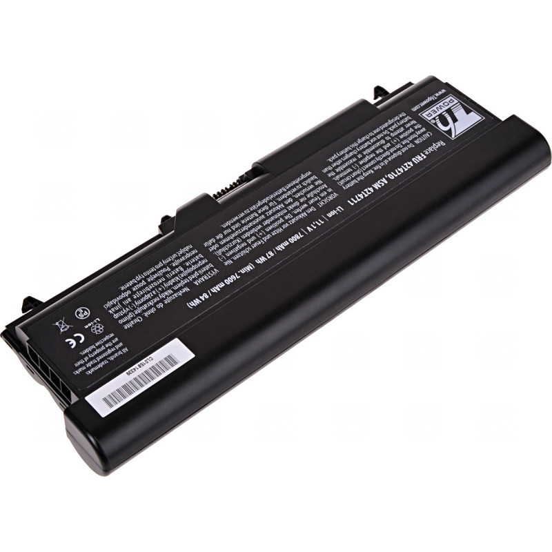 Batéria T6 Power pre Lenovo ThinkPad T410, T420, T510, T520, L410, L420, L510, 7800mAh, 87Wh, 9cell