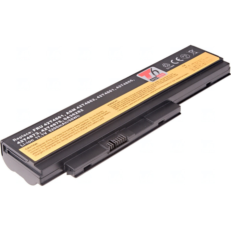 Batéria T6 Power Lenovo ThinkPad X220, X220i, 5200mAh, 58Wh, 6cell