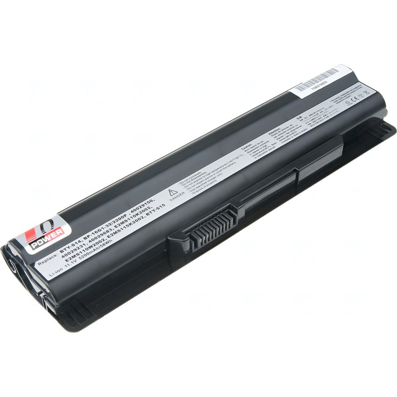 Batéria T6 Power MSI CX650, FR610, FR620, FR700, FX400, FX600, FX610, FX700, 5200mAh, 58Wh, 6cell