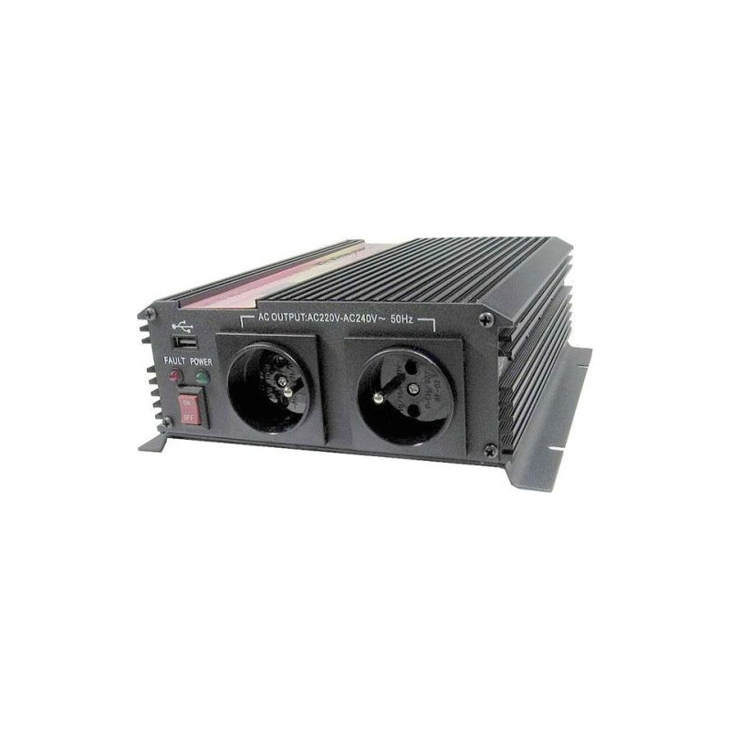 Menič napätia Carspa CAR1KU-12 12V/230V+USB 1000W, modifikovaná sínus