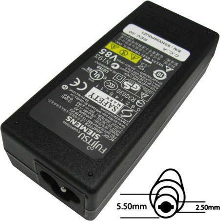 Napájací adaptér 65W 20V, 5.5x2.5 originál Fujitsu