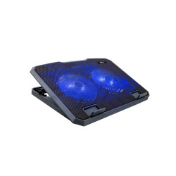 Chladiaca podložka C-TECH CLP-140, 15,6", 2x 140mm, 2x USB, modré podsvietenie