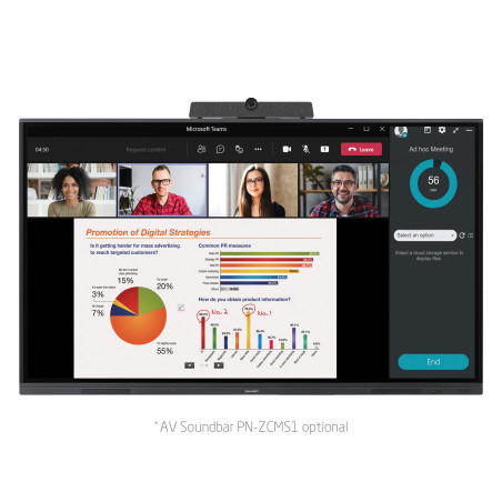 86" LED SHARP PN-L862B,3840x2160,16/7,400cd,touch