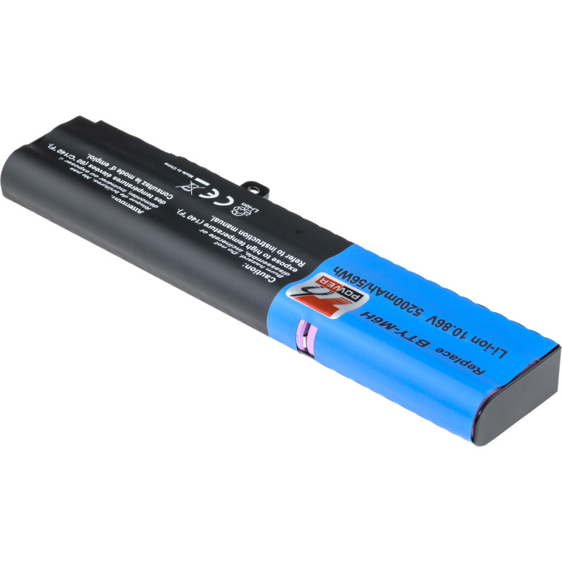 Batéria T6 Power MSI BTY-M6H, GE62, GE72, GL72, GL73, GP62, GP72, 5200mAh, 56Wh, 6cell