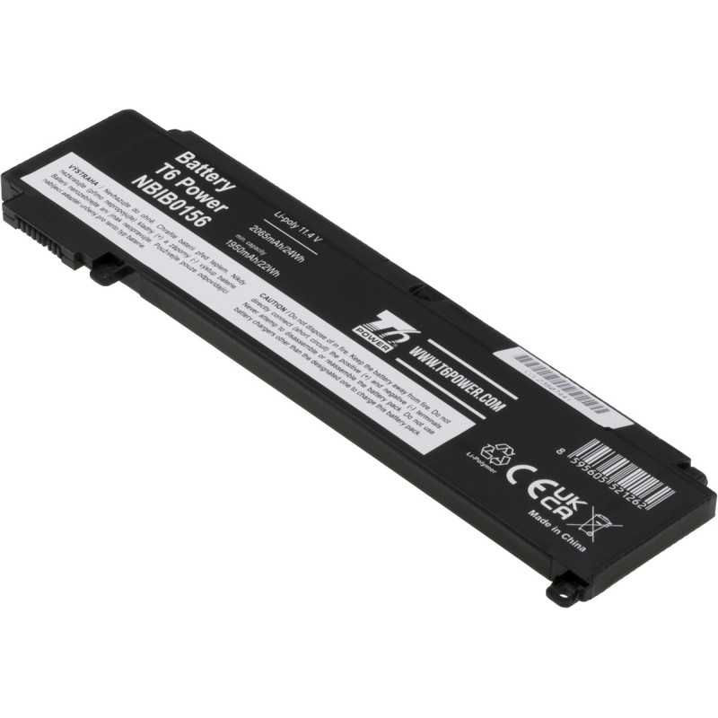 Batéria T6 Power Lenovo ThinkPad T460, T470, 2065mAh, 24Wh, 3cell, Li-Pol