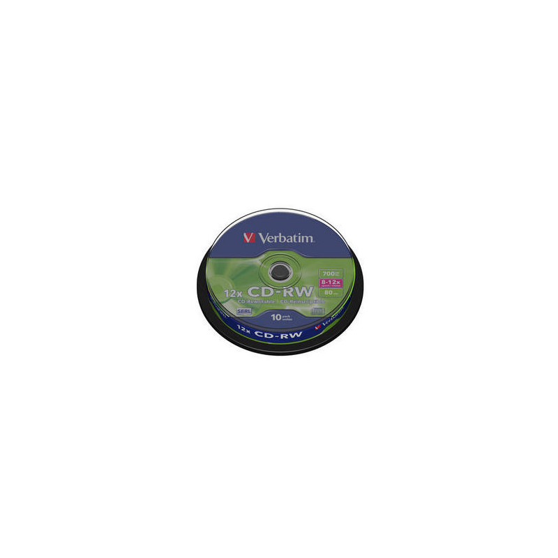 VERBATIM CD-RW 80min. 8-12x, 10 cake