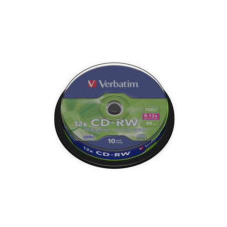 VERBATIM CD-RW 80min. 8-12x, 10 cake
