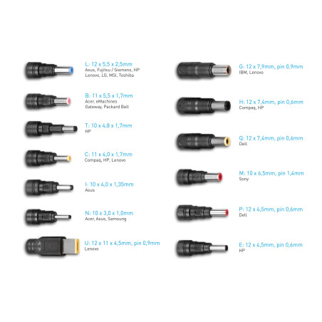 AVACOM QuickTIP 65W - univerzálny adaptér pre notebooky + 13 konektorov