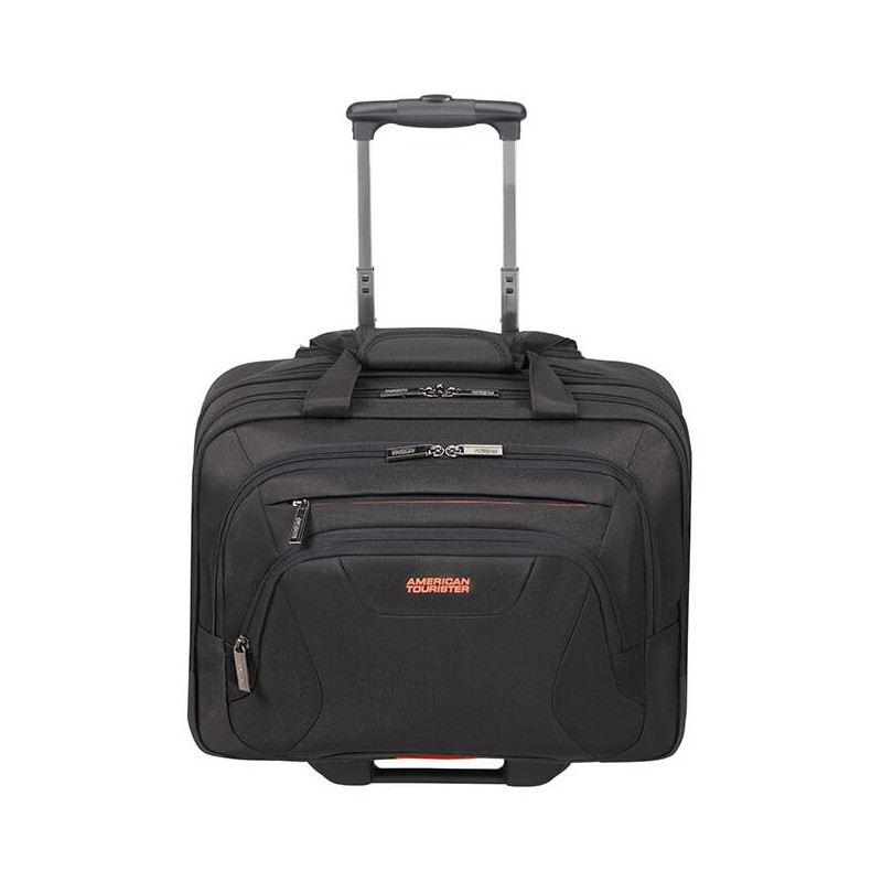 American Tourister AT WORK ROLLING TOTE 15.6" Black/Orange