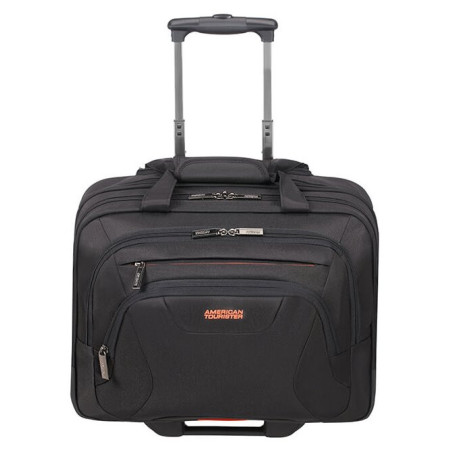 American Tourister AT WORK ROLLING TOTE 15.6" Black/Orange