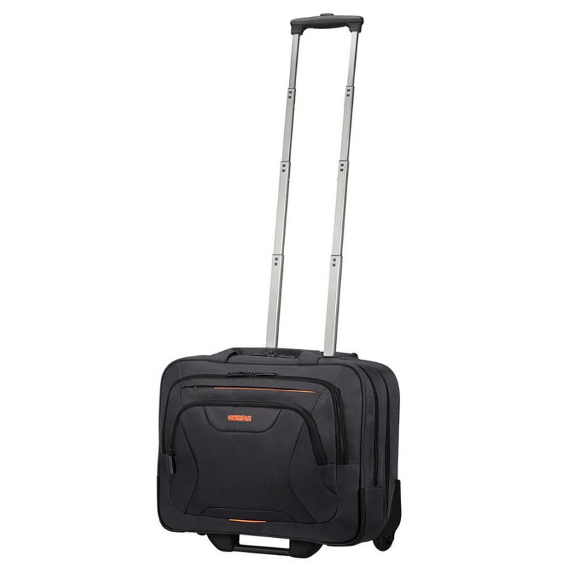 American Tourister AT WORK ROLLING TOTE 15.6" Black/Orange