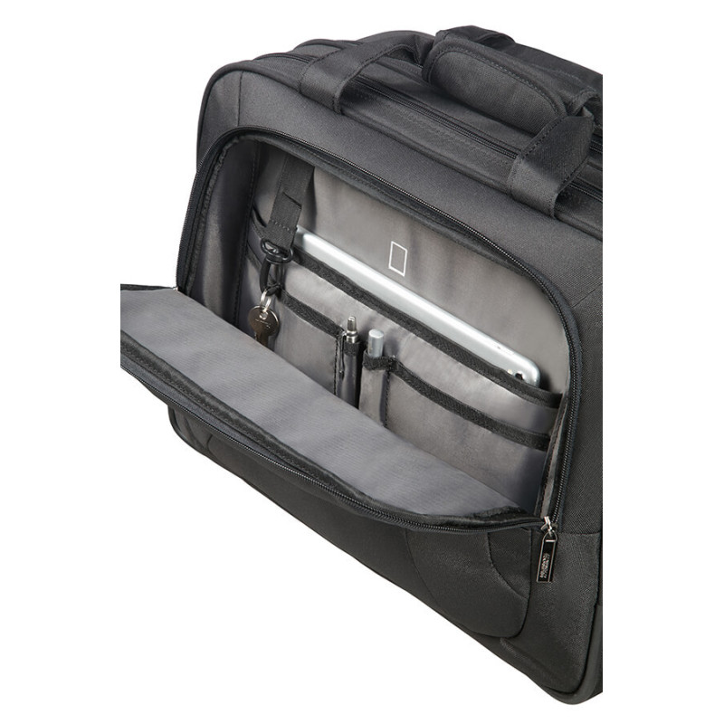American Tourister AT WORK ROLLING TOTE 15.6" Black/Orange