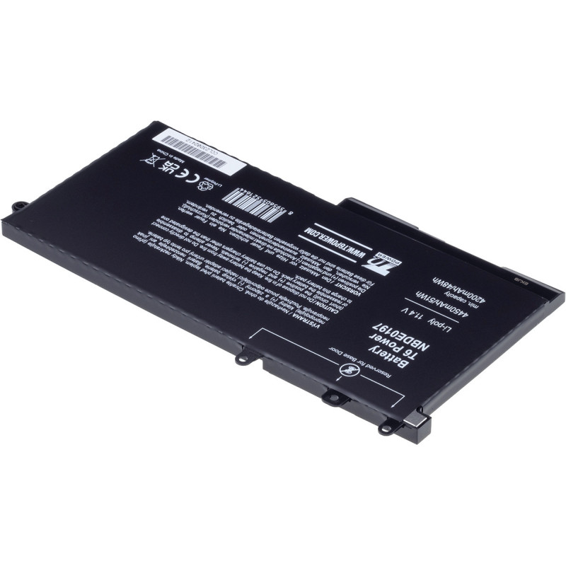 Batéria T6 Power pre Dell Latitude 5280, 5290, 5480, 5490, 5580, 5590, 4450mAh, 51Wh, 3cell, Li-pol