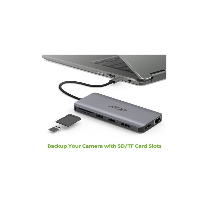 Acer 12in1 USB-C dongle (USB, HDMI, PD, CD, DP, RJ45)