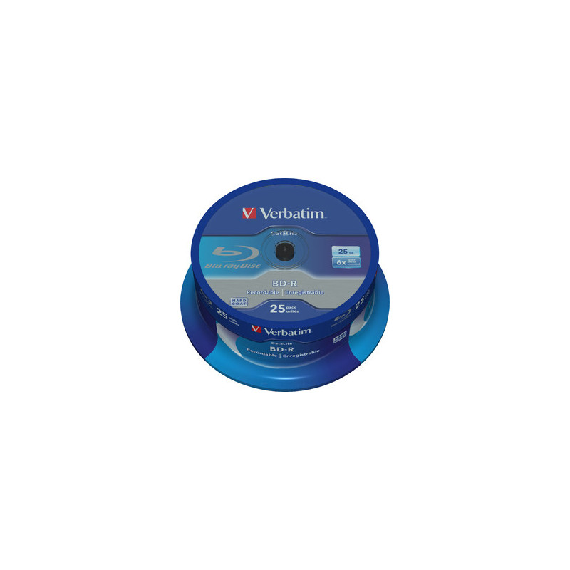 VERBATIM BD-R SL (6x, 25GB), NON-ID, 25 cake