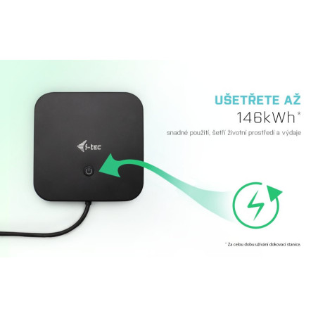 i-tec USB-C HDMI DP Docking Station with Power Delivery 100 W + i-tec Universal Charger 112W