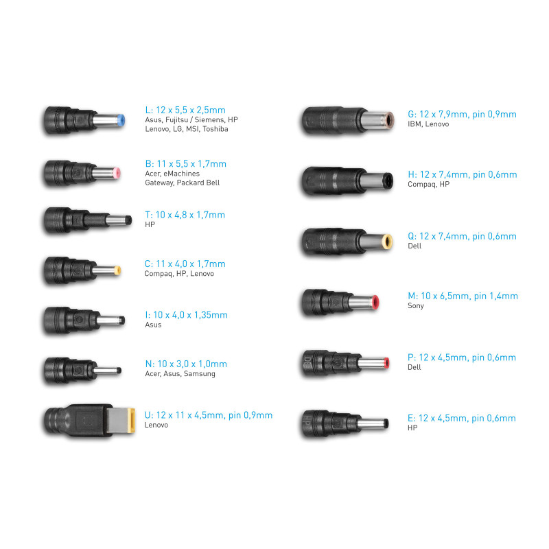 AVACOM QuickTIP-CAR 65W - univerzálny autoadaptér pre notebooky + 13 konektorov