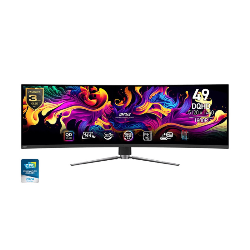 MSI MPG/491CQP-QD/49"/QD-OLED/DQHD/144Hz/0,03ms/Čierna/3R