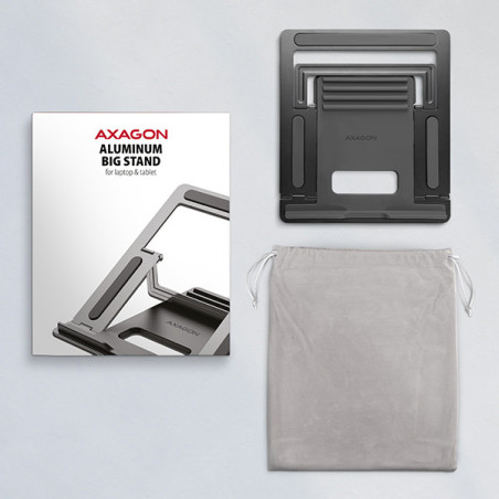 AXAGON STND-L, hliníkový stojan pre notebooky 10" - 16", 4 nastaviteľné uhly
