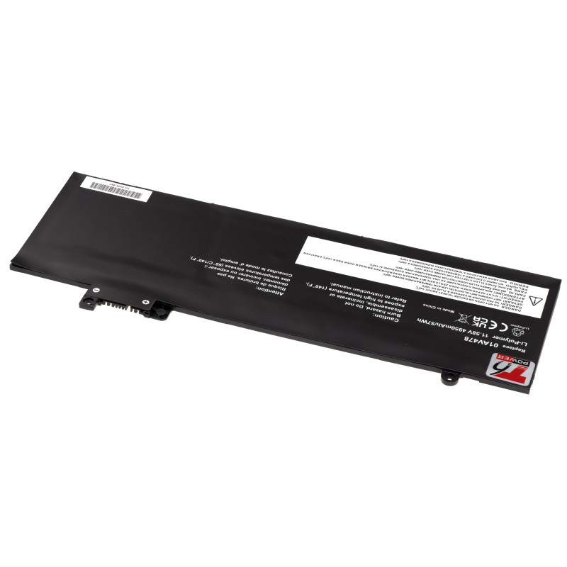 Batéria T6 Power Lenovo ThinkPad T480s séria, 4950mAh, 57Wh, 3cell, Li-Pol