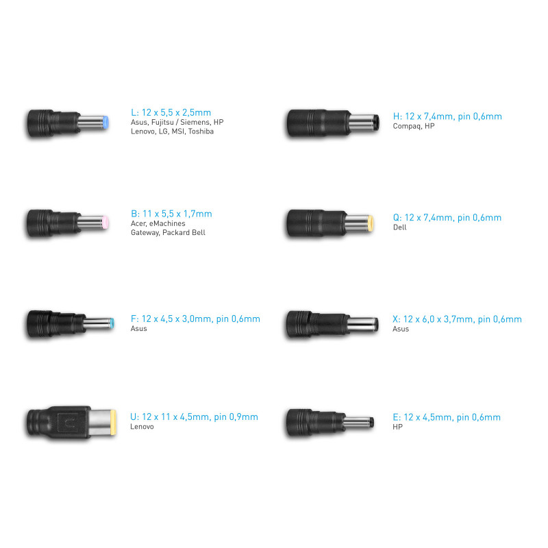 AVACOM QuickTIP 150W - univerzálny adaptér pre notebooky + 8 konektorov