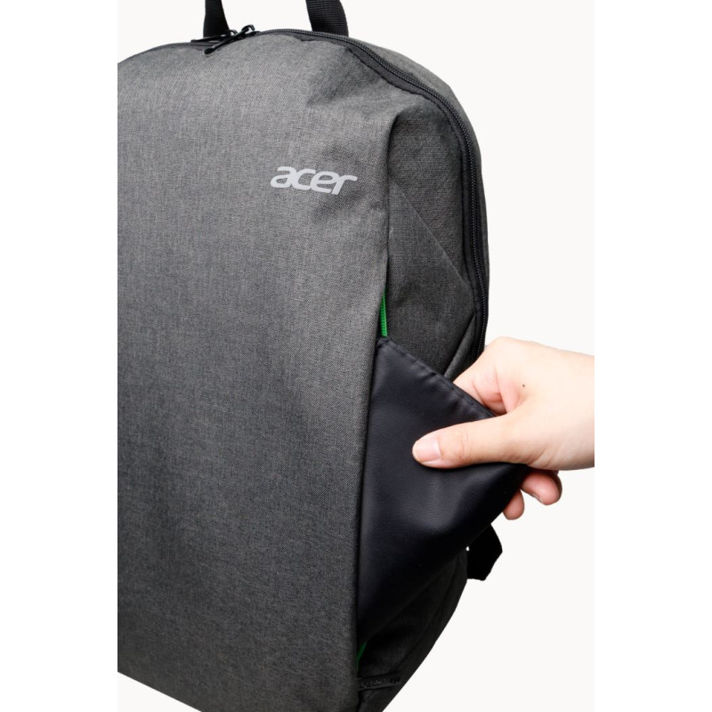 Acer urban backpack, grey & green, 15.6"