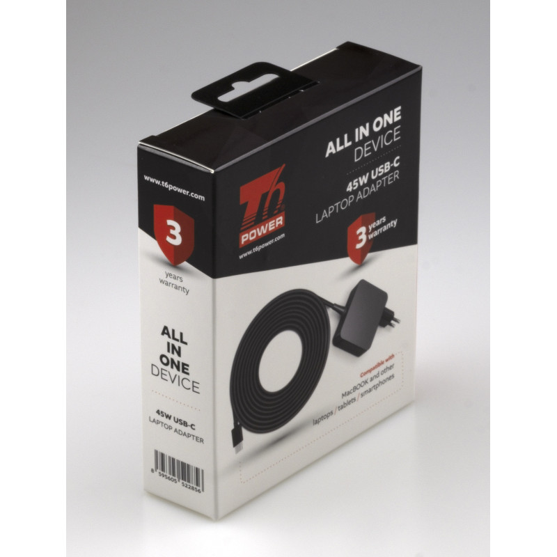 T6 Power univerzálny adaptér k notebooku, 45W, USB-C