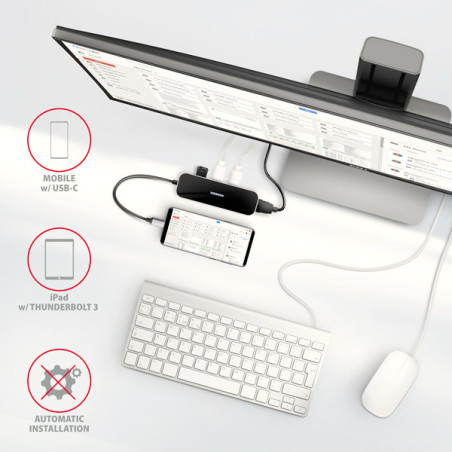 AXAGON HMC-6H4A, USB 3.2 Gen 1 hub, porty 4x USB-A, HDMI 4k/30Hz, PD 100W, kábel USB-C 20cm