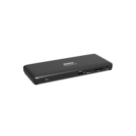 PORT CONNECT Dokovacia stanica pre kancelárie, USB-C, 2x4K, čierna