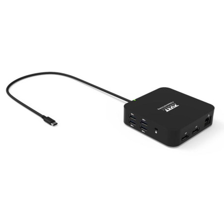 PORT CONNECT USB-C Dokovacia stanica 10v1, 2x4K Display Port, 5x USB-A, USB-C 85W PD, Ethernet, SD