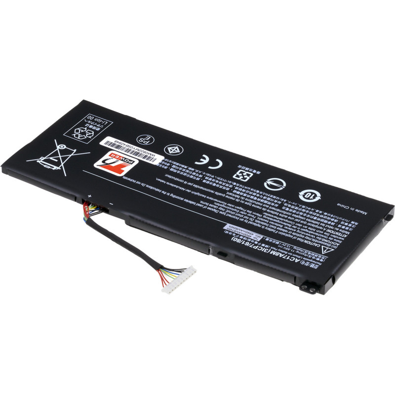 Batéria T6 Power pre Acer Spin SP314-51, SP314-52, TravelMate X314-51, 4500mAh, 51Wh, 3cell, Li-pol