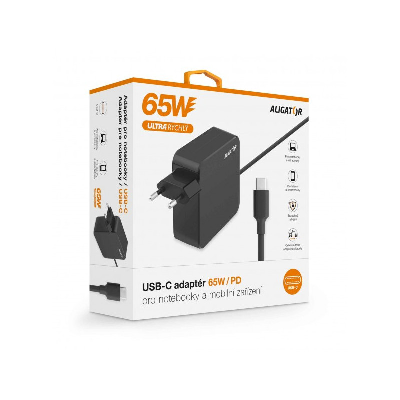 Aligator Power Delivery 65W USB-C adaptér