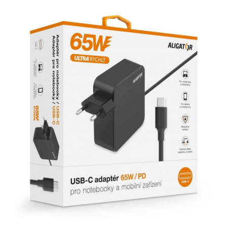 Aligator Power Delivery 65W USB-C adaptér