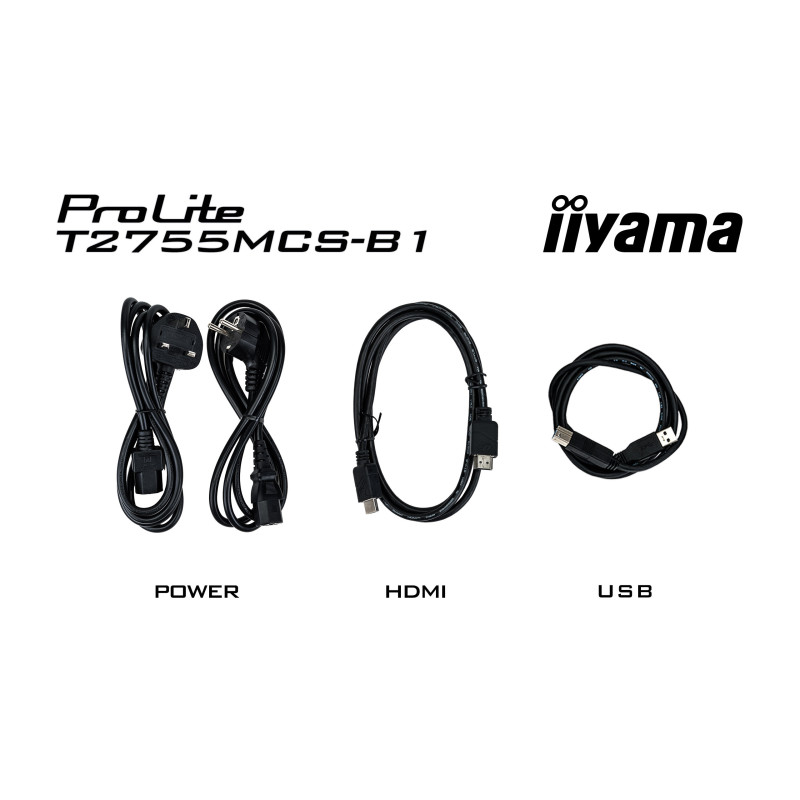 27" iiyama T2755MSC-B1: IPS, FHD, PCAP, Webcam