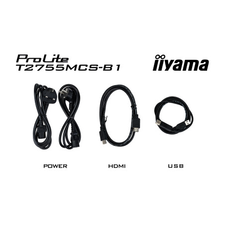 27" iiyama T2755MSC-B1: IPS, FHD, PCAP, Webcam