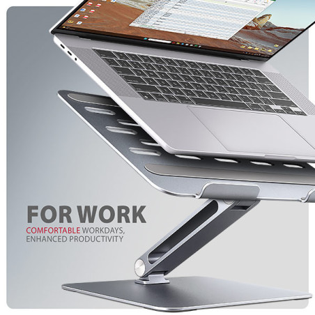 AXAGON STND-LQ, hliníkový HQ stojan pre notebooky 10 "- 16", nastaviteľná výška a uhol
