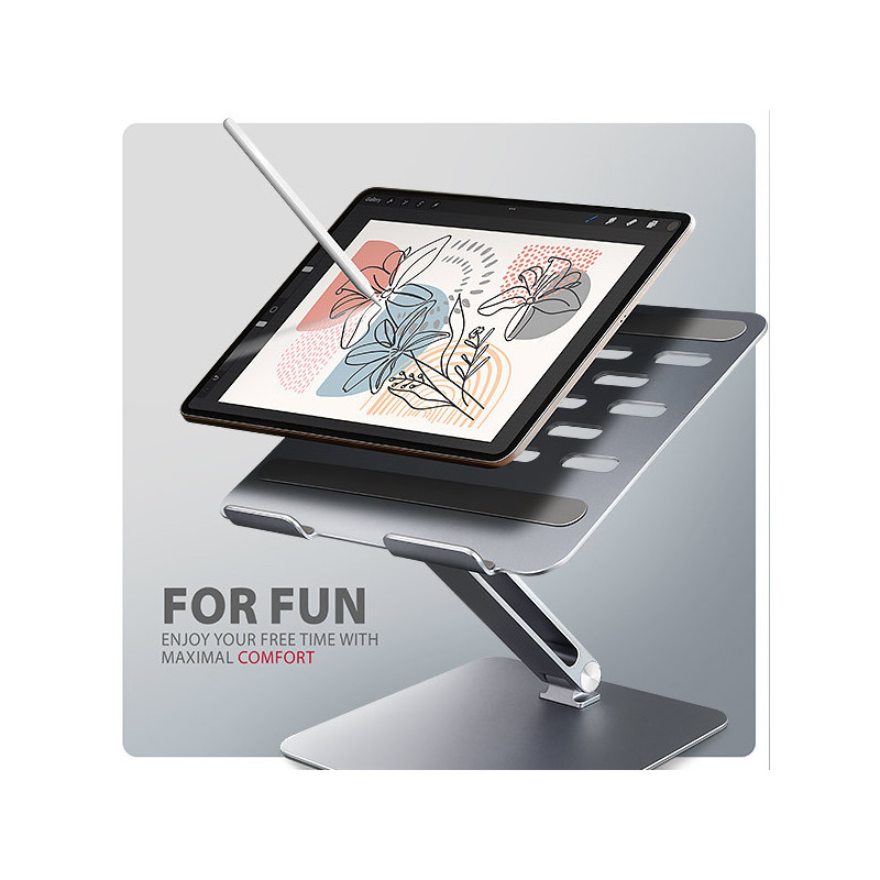 AXAGON STND-LQ, hliníkový HQ stojan pre notebooky 10 "- 16", nastaviteľná výška a uhol