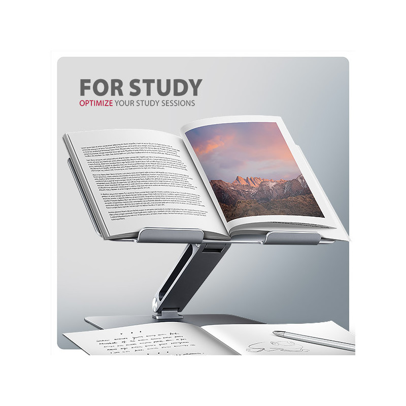 AXAGON STND-LQ, hliníkový HQ stojan pre notebooky 10 "- 16", nastaviteľná výška a uhol