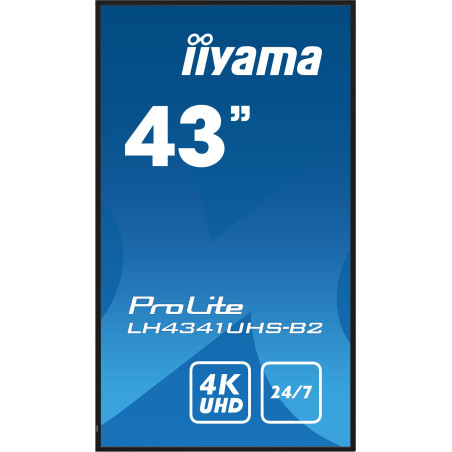 43" iiyama LH4341UHS-B2: IPS, 4K UHD, 500cd, repro
