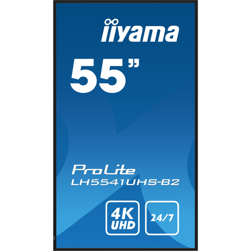 55" iiyama LH5541UHS-B2: IPS, 4K UHD, 500cd, repro
