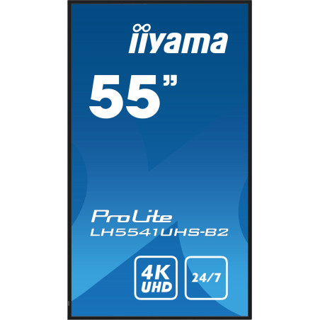 55" iiyama LH5541UHS-B2: IPS, 4K UHD, 500cd, repro