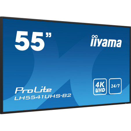 55" iiyama LH5541UHS-B2: IPS, 4K UHD, 500cd, repro