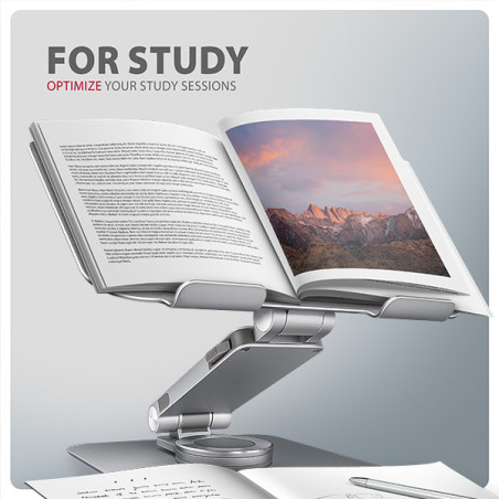 AXAGON STND-LR, hliníkový stojan pre notebooky 10 "- 17" s nastaviteľnou výškou, uhlom a 360 ° rotáciou