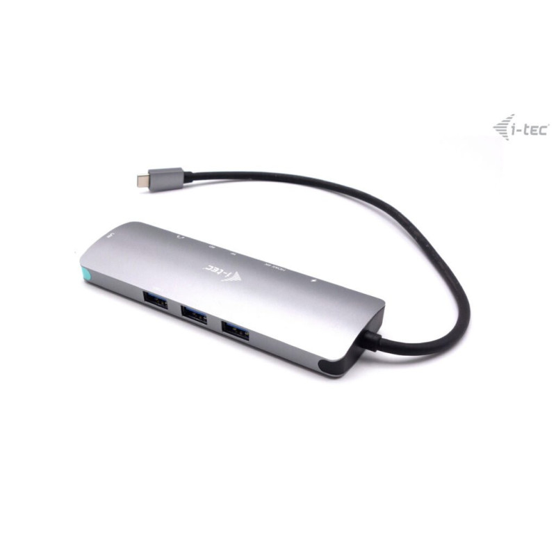 i-tec USB-C Metal Nano Docking Station 4K HDMI LAN, Power Delivery 100 W + Charger 100 W (bundle)