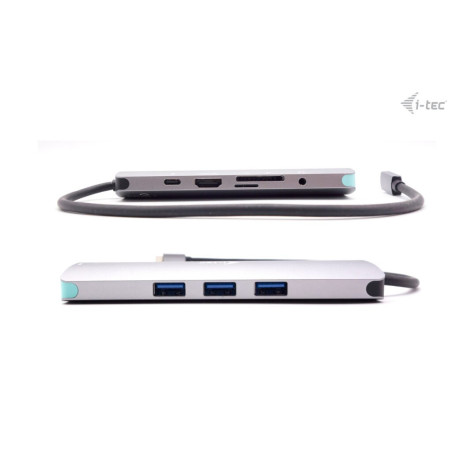 i-tec USB-C Metal Nano Docking Station 4K HDMI LAN, Power Delivery 100 W + Charger 100 W (bundle)
