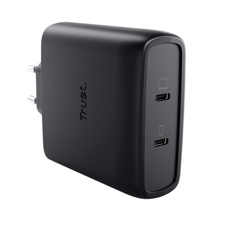 TRUST MAXO 100W 2P USB-C GAN CHARGER BLK