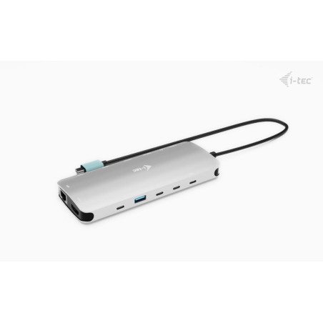 i-tec USB-C Metal Nano 3x Display Dock, 2x HDMI 1x USB-C video, PD 140W + Universal Charger 140W