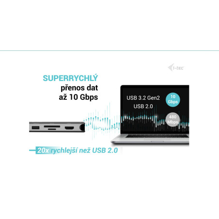 i-tec USB-C Metal Nano 3x Display Dock, 2x HDMI 1x USB-C video, PD 140W + Universal Charger 140W