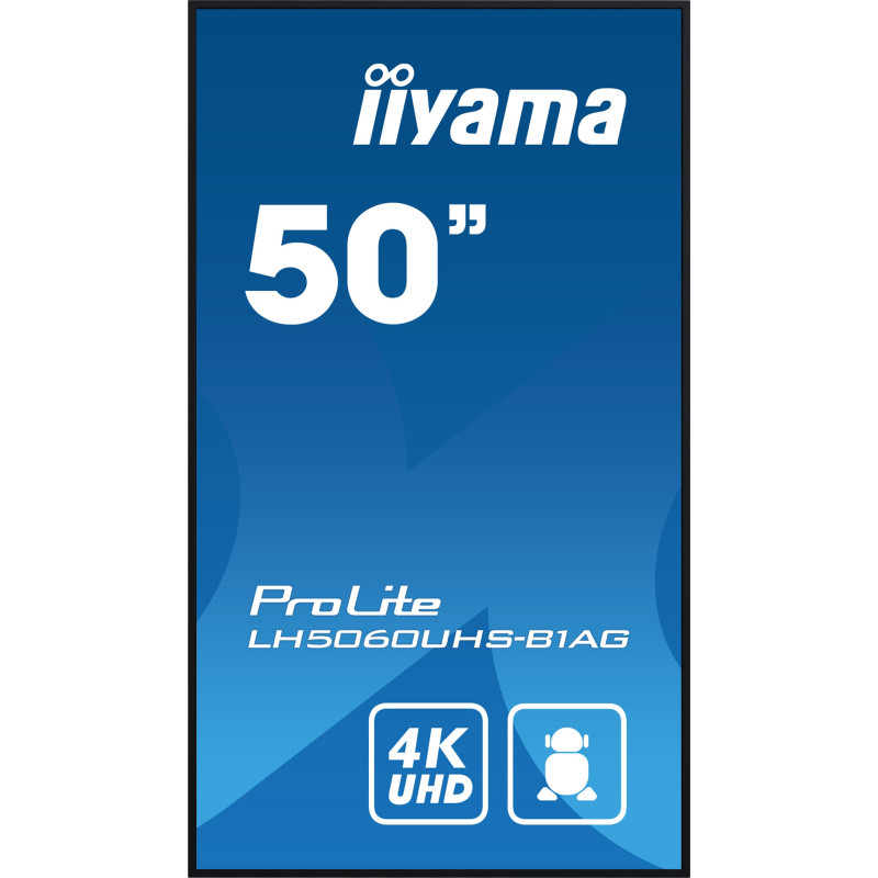 50" iiyama LH5060UHS-B1AG: IPS, 4K UHD, 24/7, Android